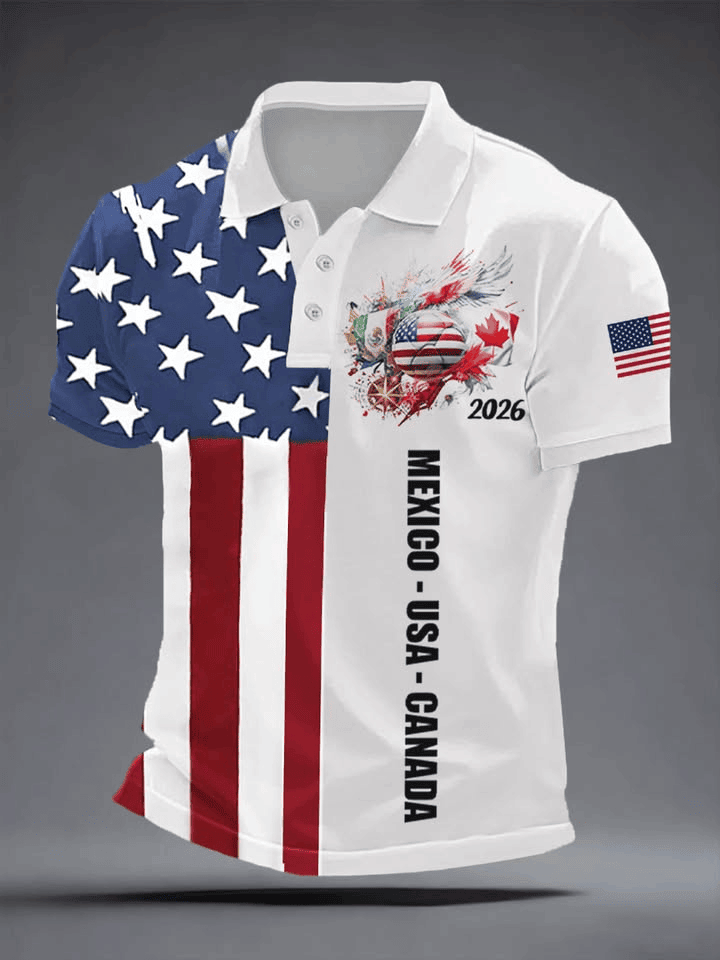 2026 World Cup Mexico USA Canada Soccer FIFA Polo Shirt Game Day Apparel Gifts For Dad