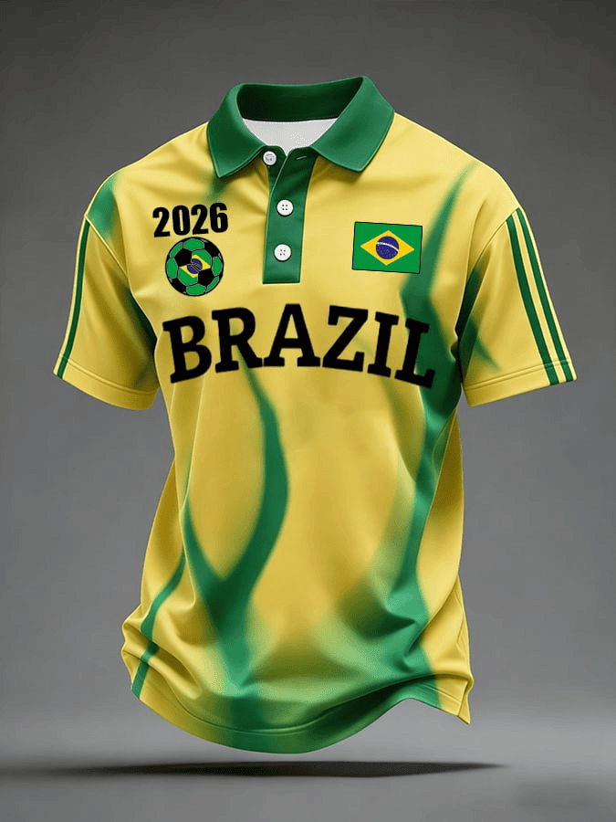 Brazil Soccer FIFA World Cup 2026 Polo Shirt Brasil Football Game Day Apparel For Fan