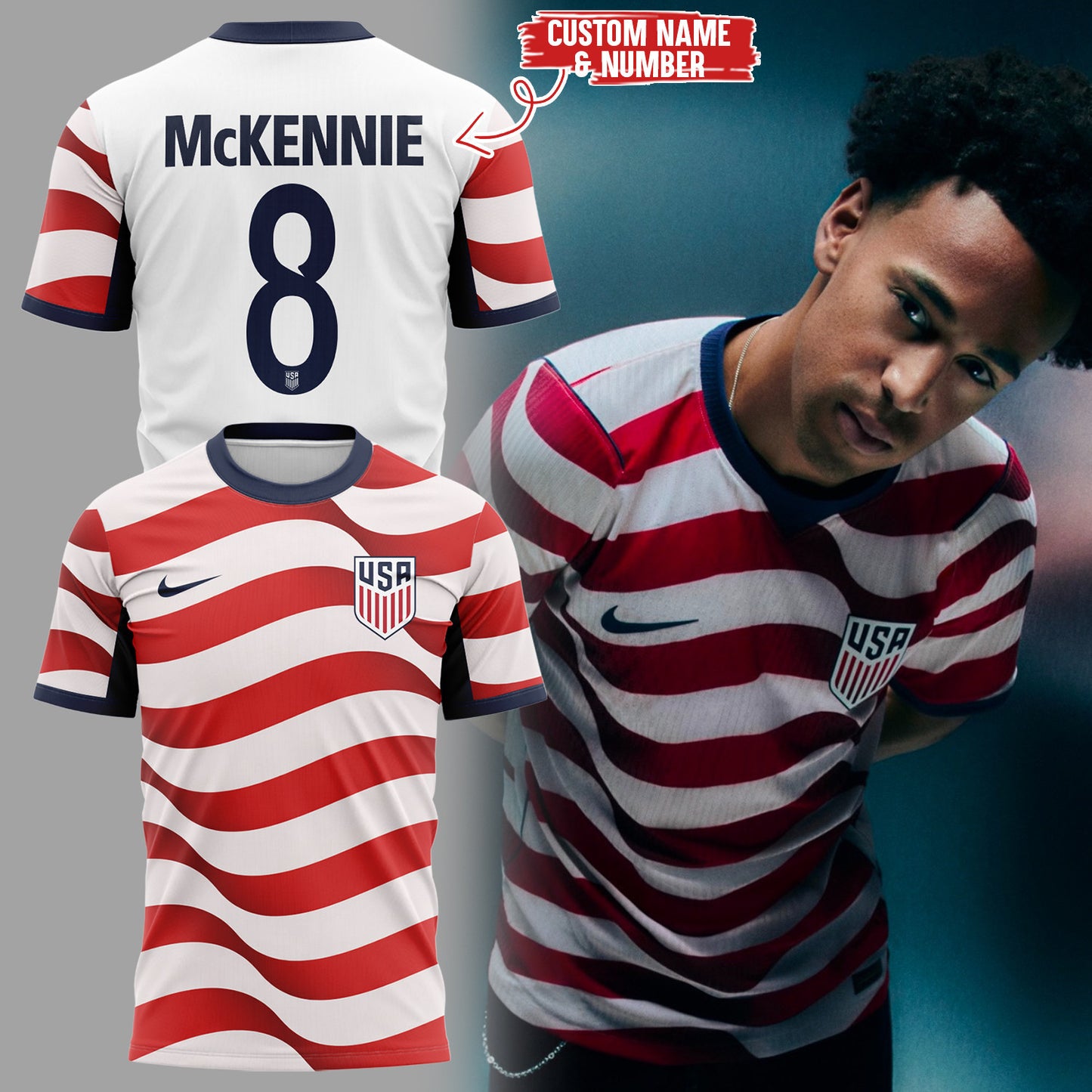 Personalized USMNT 2026 New T-Shirt Team USA World Cup FIFA Merch Gifts For Soccer Fans