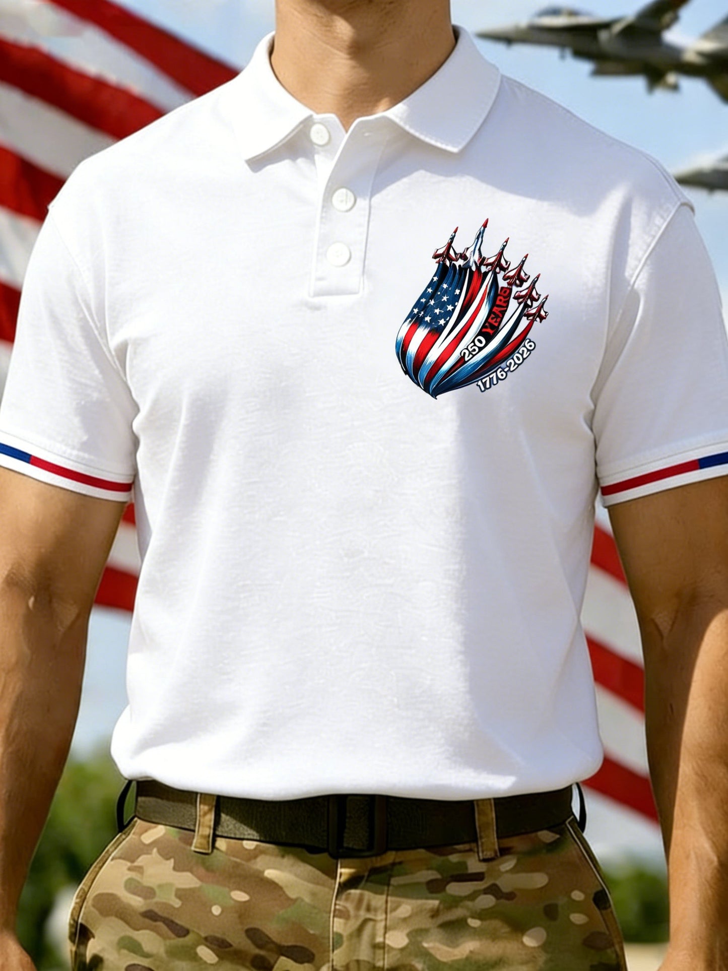America 250Th Anniversary Polo Shirt 1776 2026 Merch Best 4Th Of July Clothes Dad Gifts