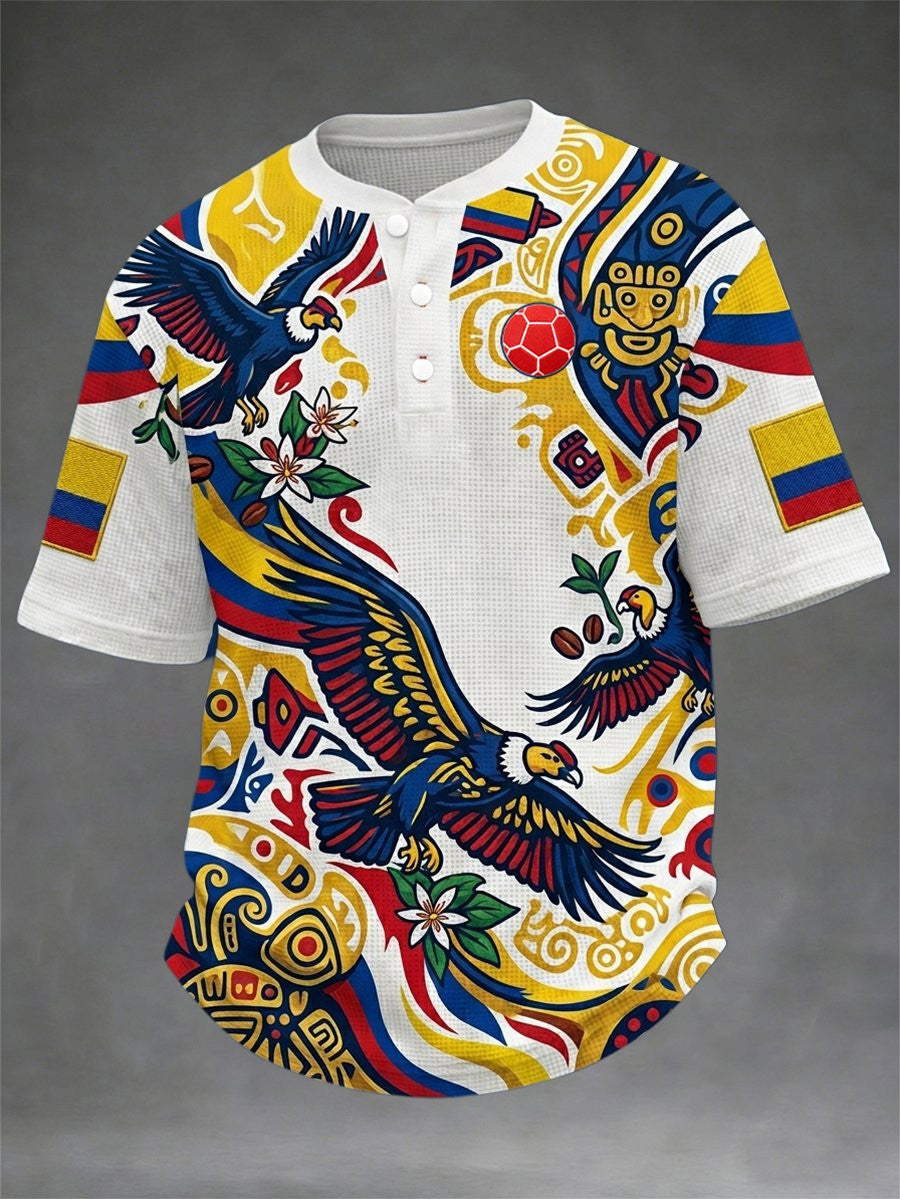 Colombia World Cup 2026 Button Shirt Colombia Soccer Heritage Clothes Fans Gift