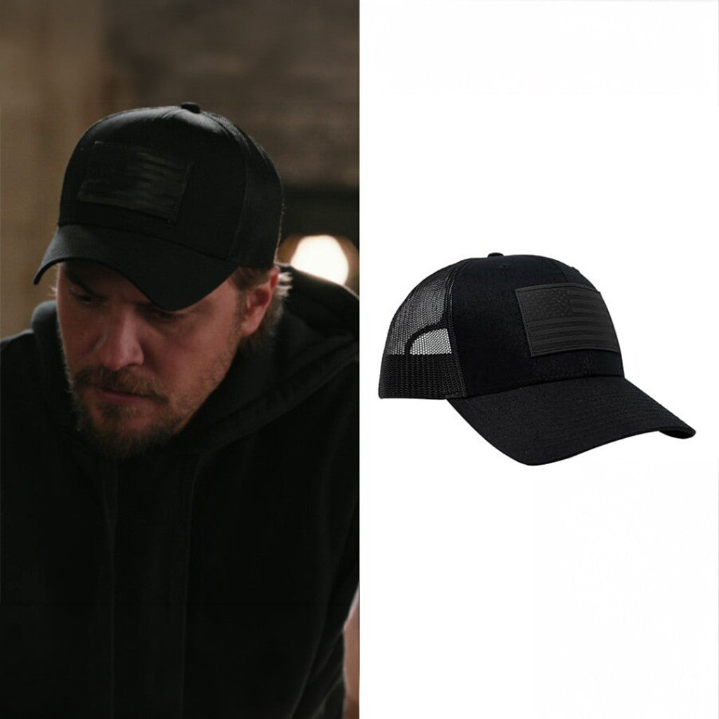 Kayce Dutton Luke Grimes On Marshals USA Flag Trucker Hat 4th Of July Gifts For Dad