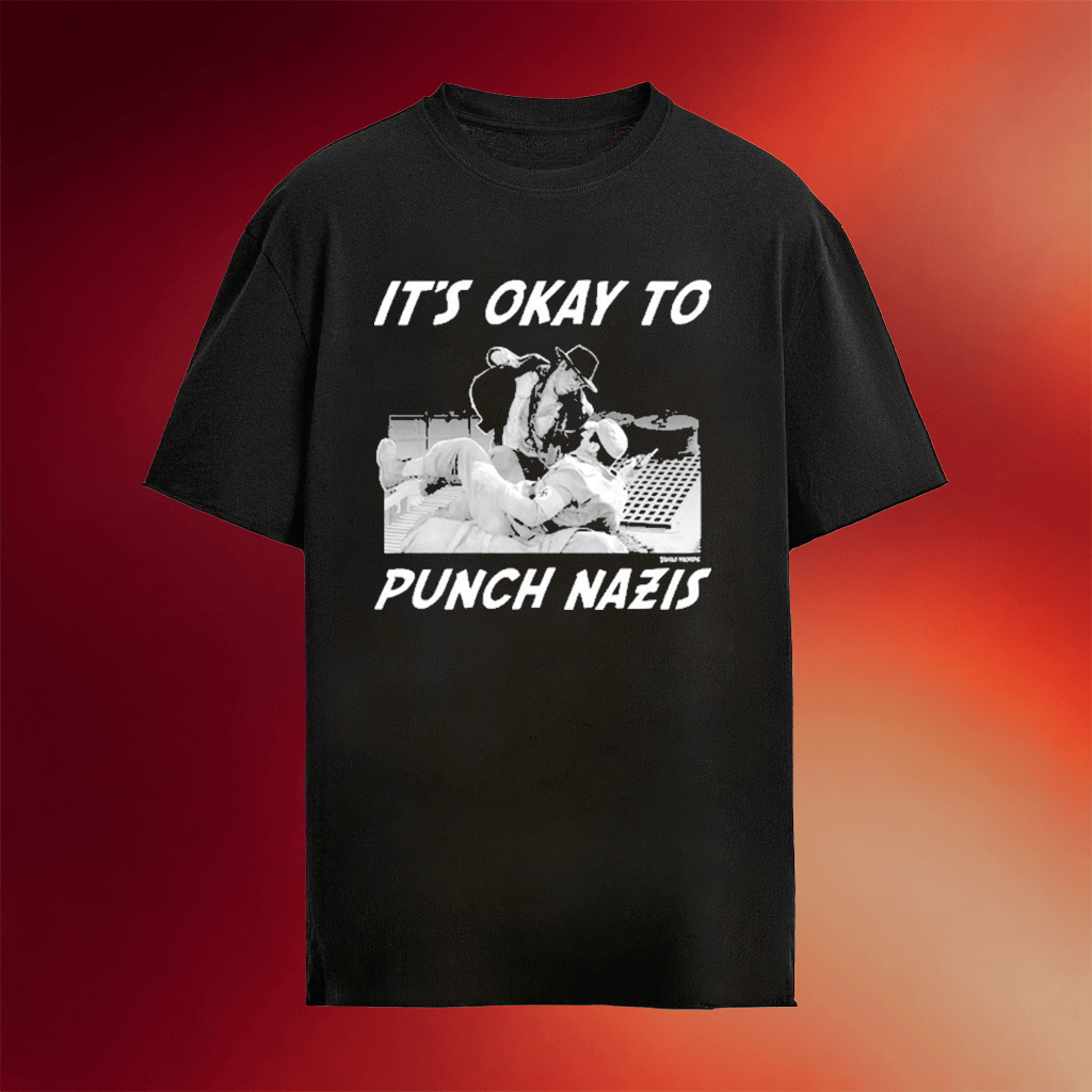 It's Okay To Punch Nazis Shirt Anti Fascist Clothing Gifts For Activist