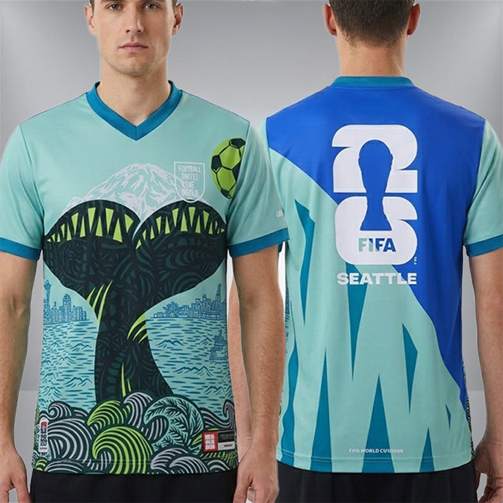 World Cup 2026 Seattle Host City V-Neck Shirt World Cup Clothing Game Day Gift For Dad
