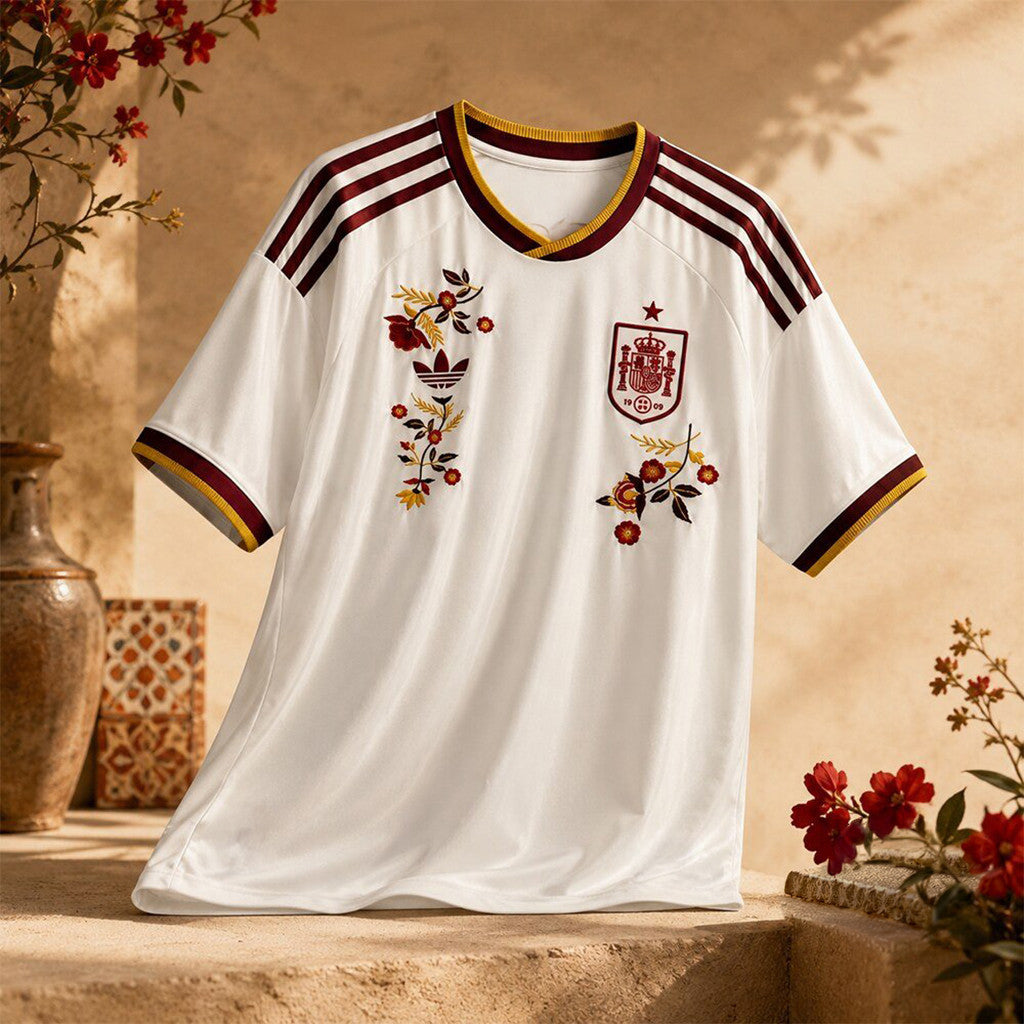 Spain National Flowers Soccer Jersey Shirt 2026 Spain World Cup Merch Gift For Football Fans