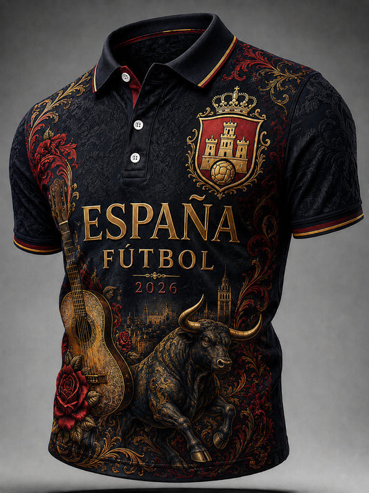Spain Football 2026 World Cup Polo Shirt FIFA Spain National Team Merch Best Gifts For Fans
