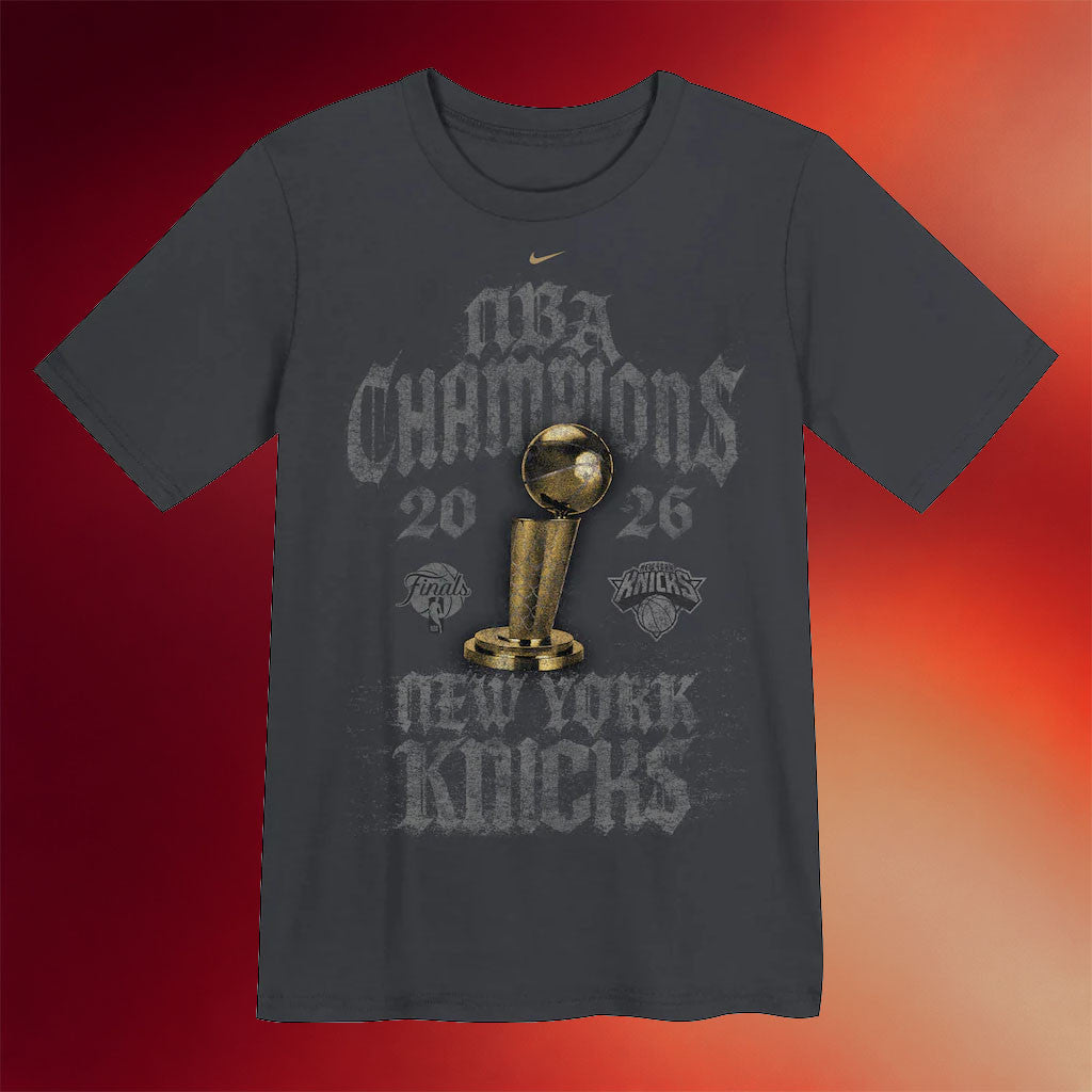 Youth New York Knicks Championship Shirt Locker Room Collection NY Knicks 2026 Finals Champions Merch