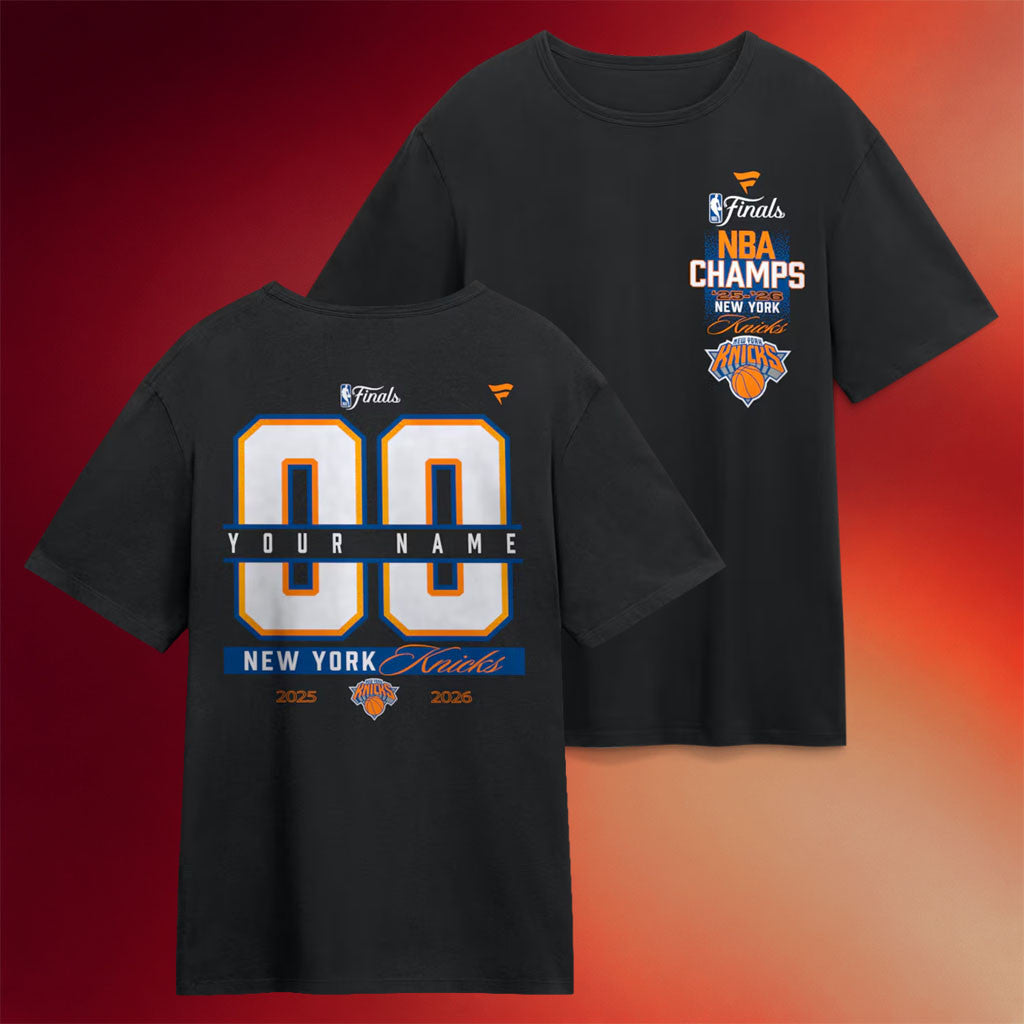 Personalized New York Knicks Championship Shirt NY Knicks 2026 Finals Champions T-Shirt Black