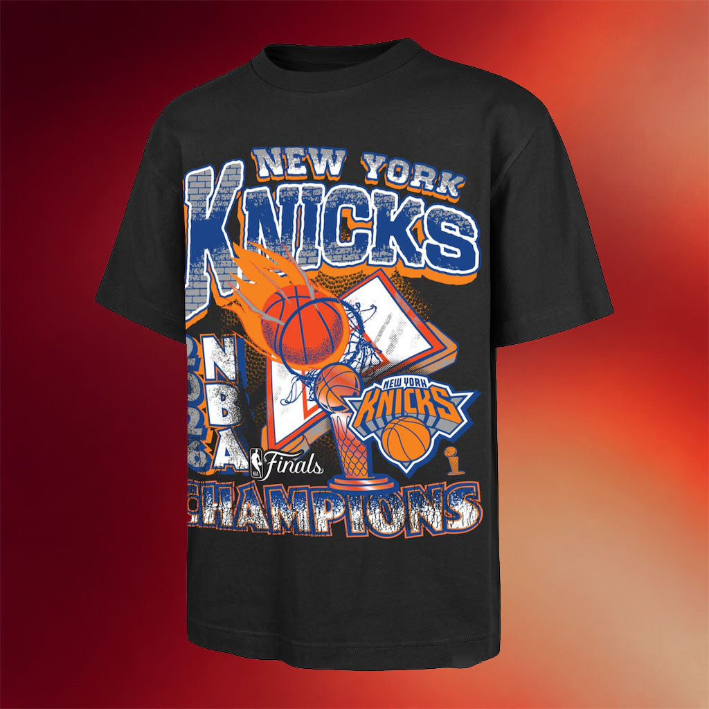 New York Knicks Championship Shirt Men's Knicks 47 Black 2026 Finals Champions T-Shirt Fan Gear