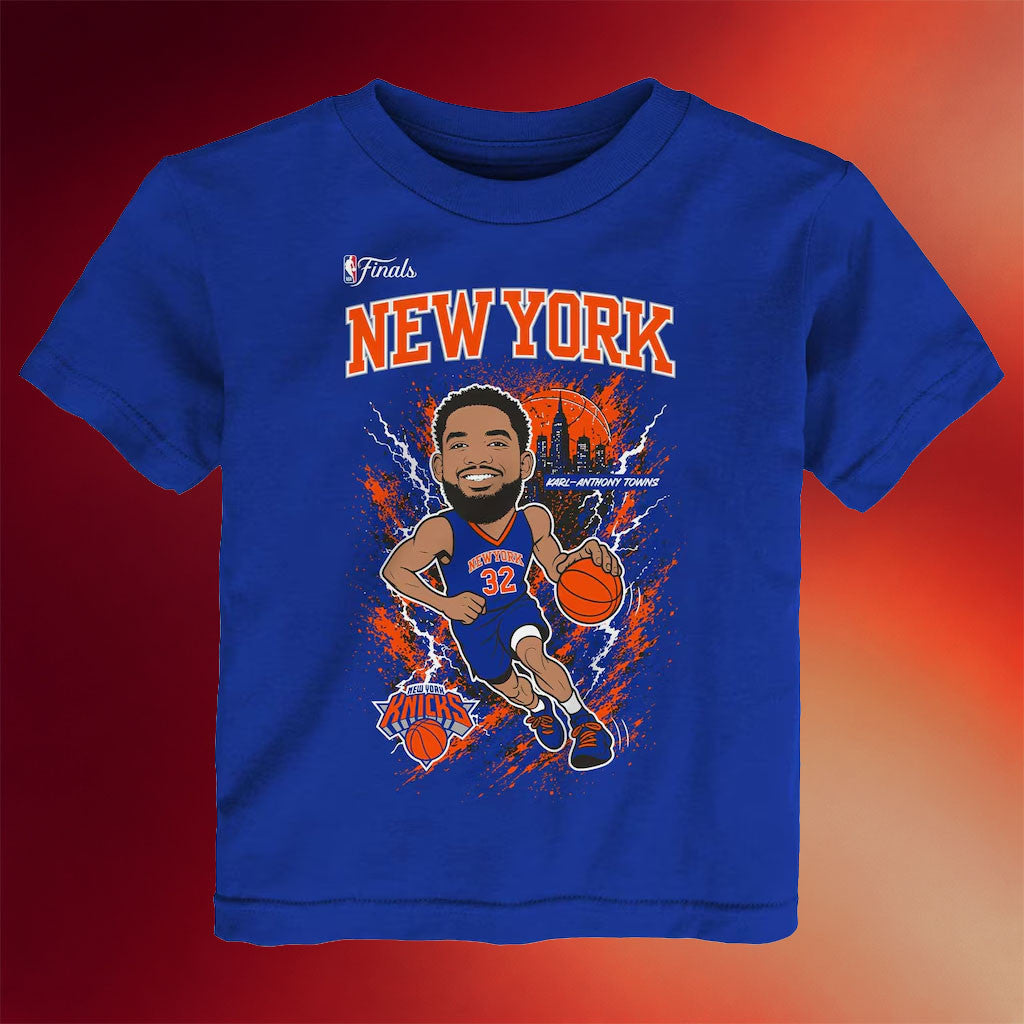 New York Knicks Champions Merch NY Knicks Karl-Anthony Towns 2026 Finals Player T-Shirt