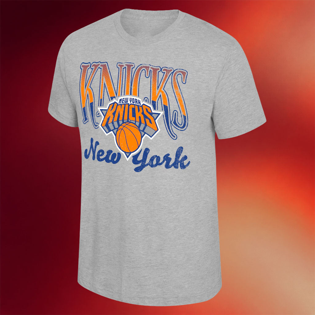 New York Knicks Champions Merch 2026 NY Knicks Stadium Essentials Sport Grey Sky High T-Shirt