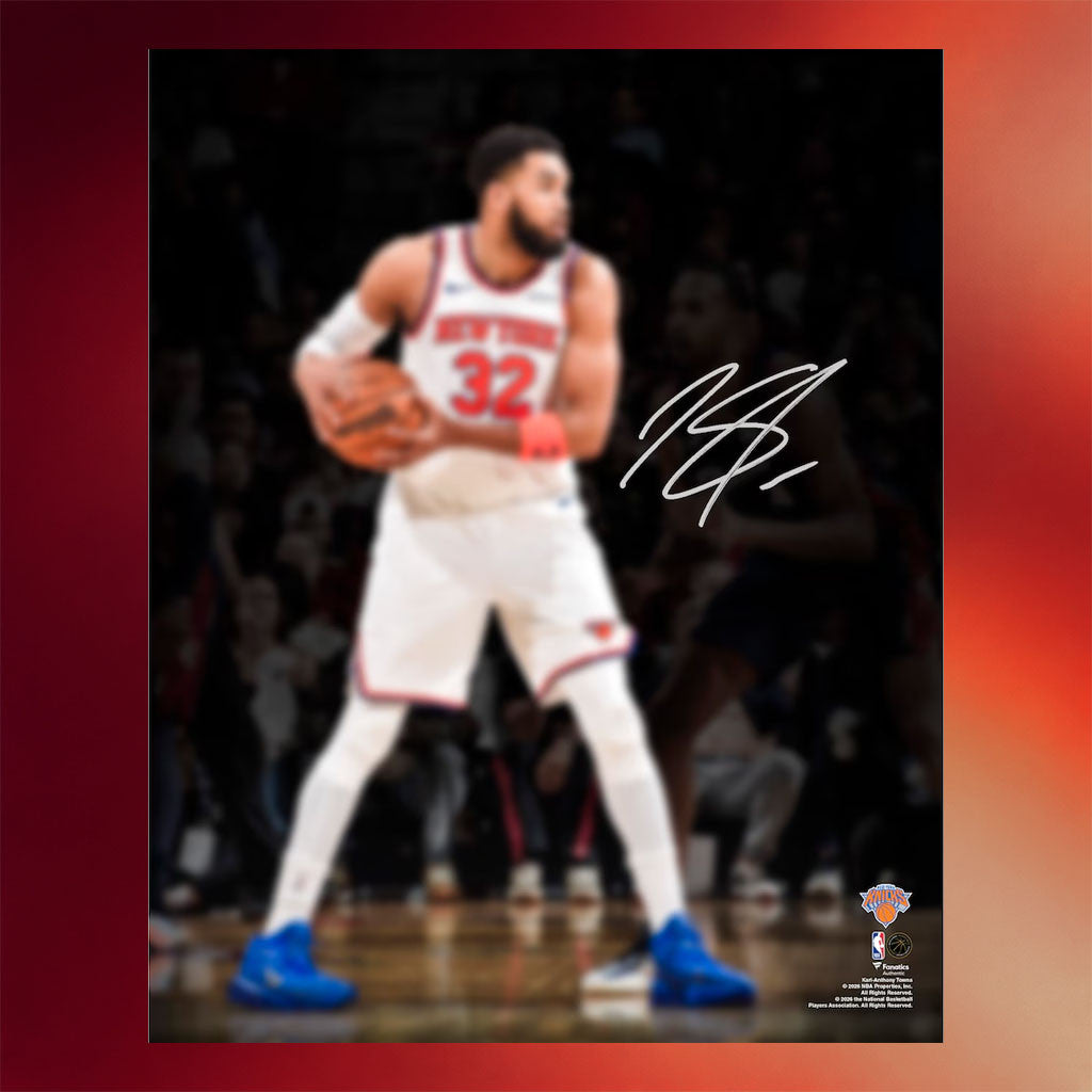 New York Knicks Champions Merch Karl-Anthony Towns Knicks 2026 Finals Champions Action Spotlight Poster