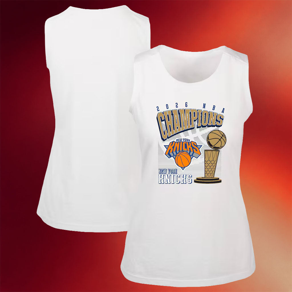 New York Knicks Champions Merch Women's NY Knicks 2026 Finals Champions Tank Top Gifts For Fan