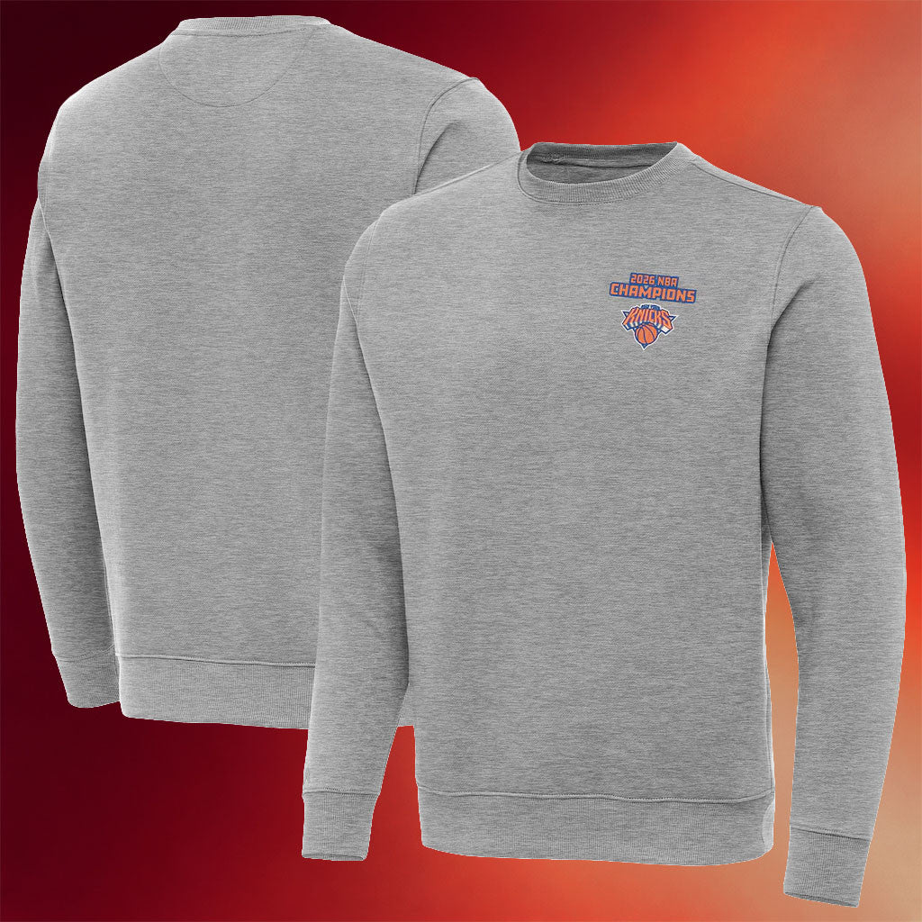 NY Knicks Champions Merch New York Knicks 2026 Finals Champions Victory Sweatshirt Gray