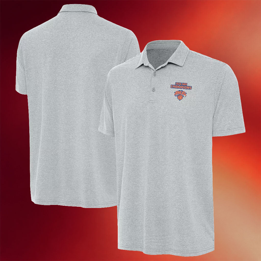 New York Knicks Champions Merch Mens NY Knicks 2026 Finals Champions Scheme Polo Shirt Fan Gifts