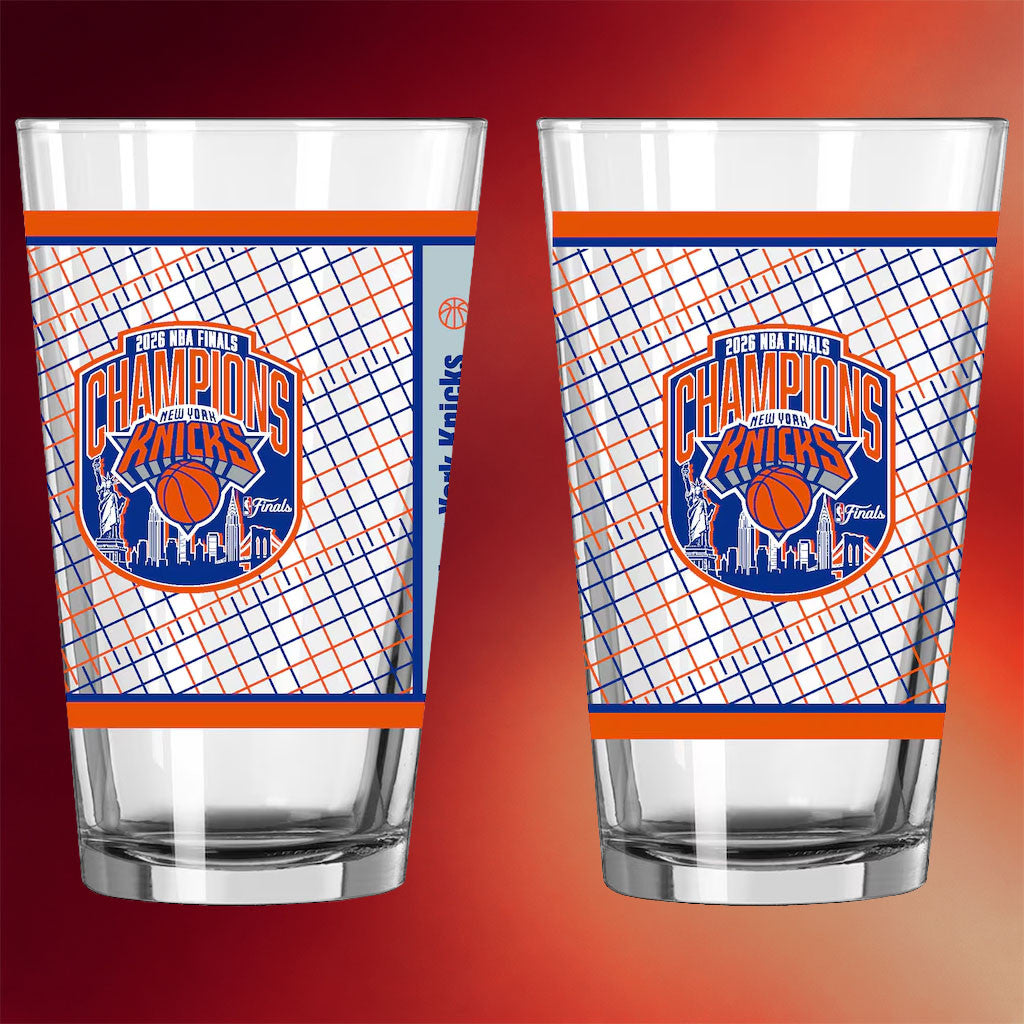 New York Knicks Champions Merch NY Knicks Logo Brands 2026 Finals Champions Pint Glass Fan Gifts