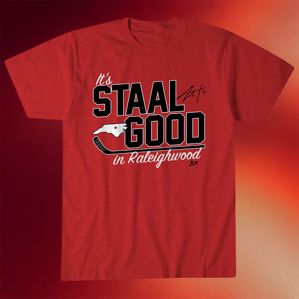 Jordan Staal Merch 2026 It's Staal Good In Raleighwood T-Shirt Carolina Hurricanes Merch
