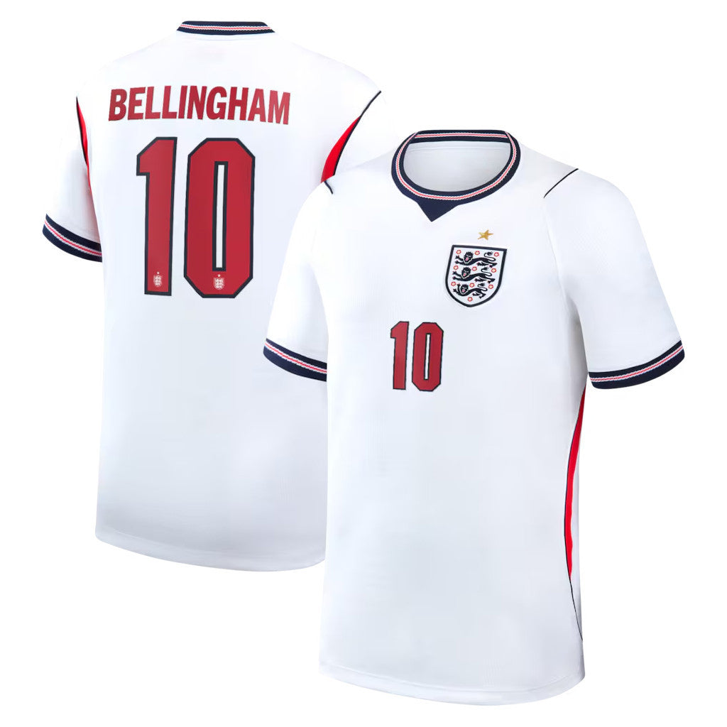 England FIFA World Cup 2026 Merch Bellingham #10 England National Team Home Stadium Jersey