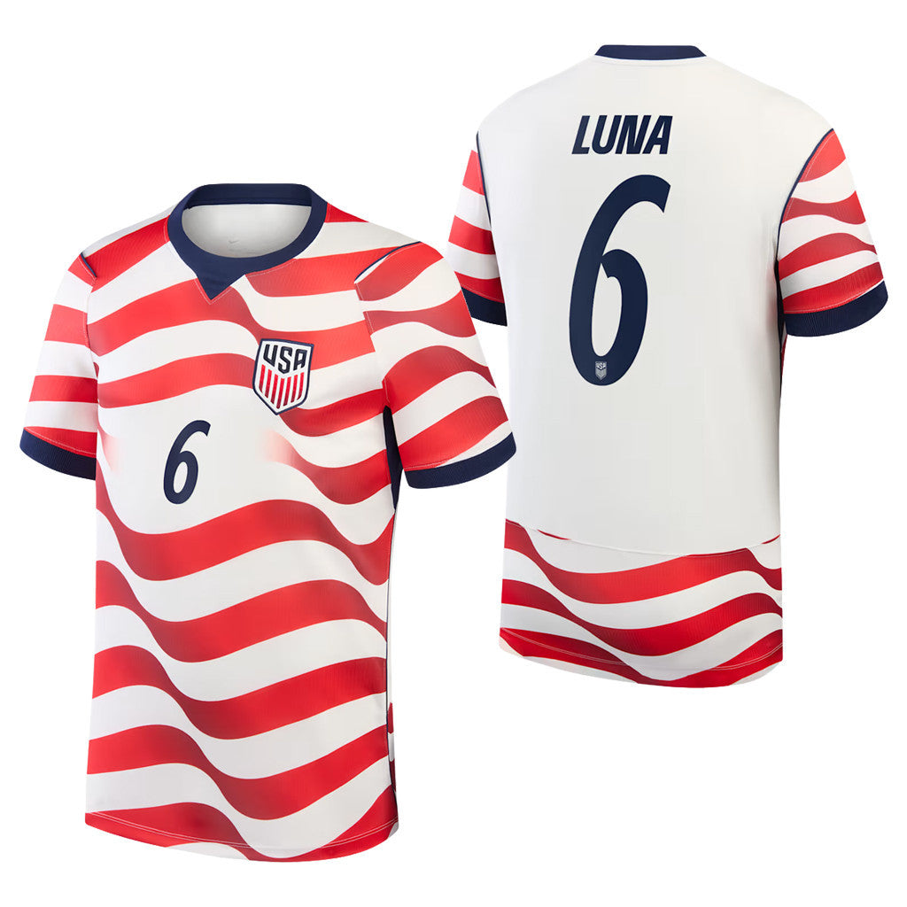 USMNT World Cup 2026 Merch #6 Diego Luna USMNT 2026 Stadium Home Jersey Soccer Fan Gift Ideas