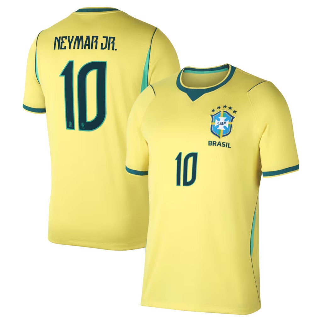 Brazil FIFA World Cup Merch 2026 Neymar Jr #10 Brazil National Team Home Stadium Jersey Yellow