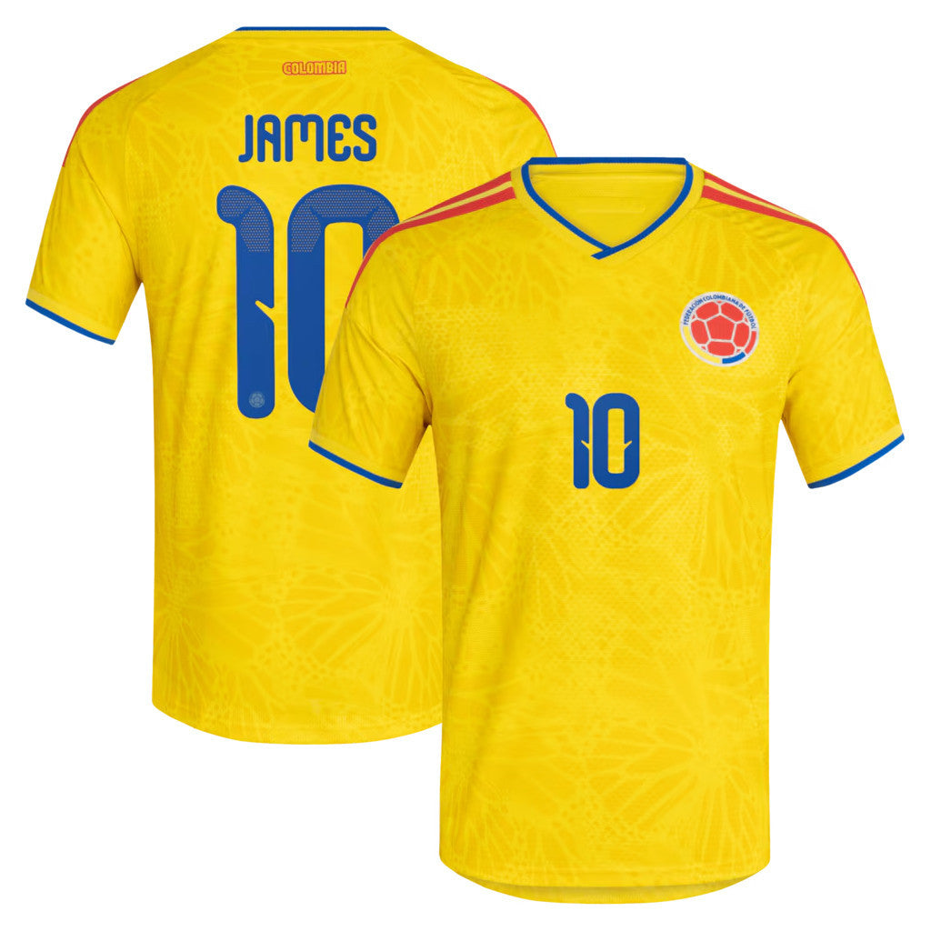 Colombia FIFA World Cup Merch 2026 James Rodriguez #10 Colombia National Team Home Jersey Yellow