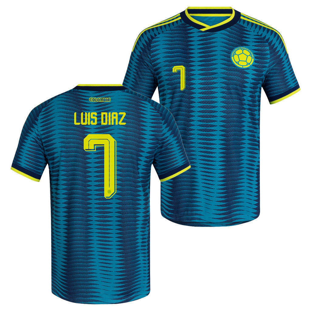 Colombia FIFA World Cup Merch 2026 Luis Diaz #7 Colombia National Team Away Jersey Gift For Fan
