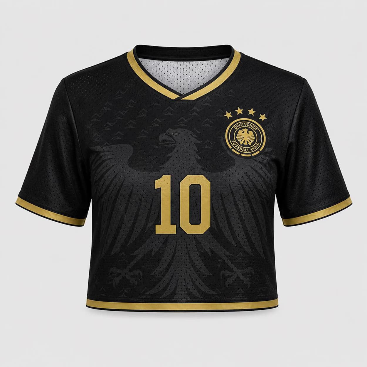 Germany World Cup 2026 V-Neck Crop Top Germany Soccer Clothing Gift Ideas For Mom