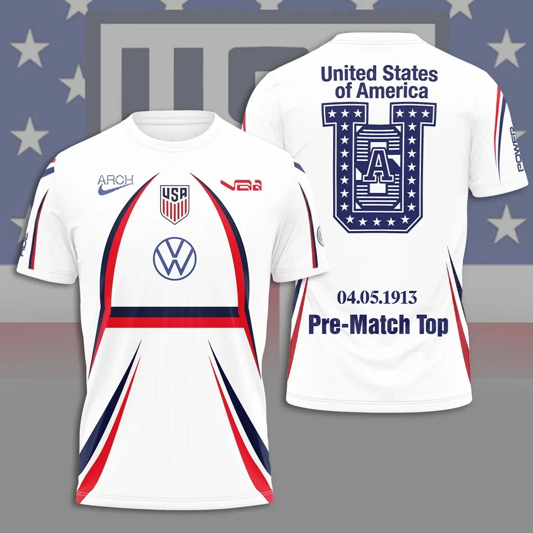USMNT Merch USA National Football T-Shirt Match Day Shirts USA FIFA World Cup Merchandise Mens