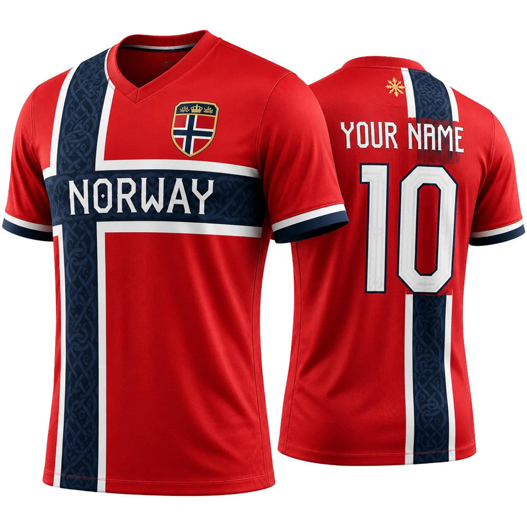 Personalized Norway World Cup 2026 Merch Norway Soccer Jersey No 10 Game Day Outfits Fan Gifts