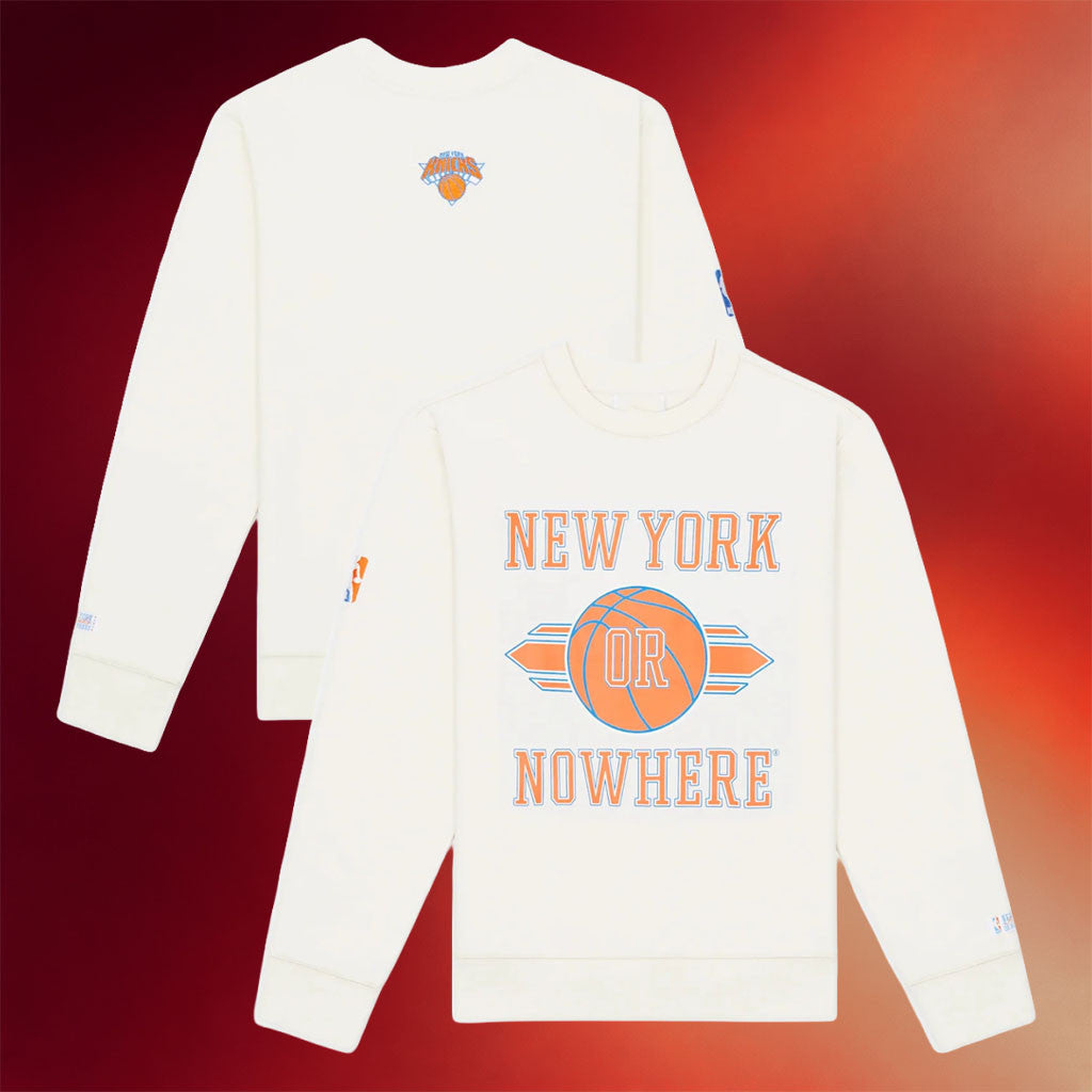 New York Or Nowhere Merch NYON X Knicks Swish Crewneck Sweatshirt Gift For Basketball Lovers