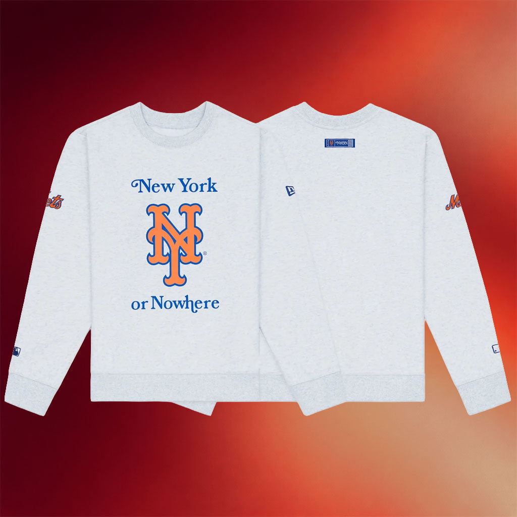 New York Or Nowhere Merch NYON X Mets Shea Crewneck Baseball Fan Sweatshirt Father's Day Gifts