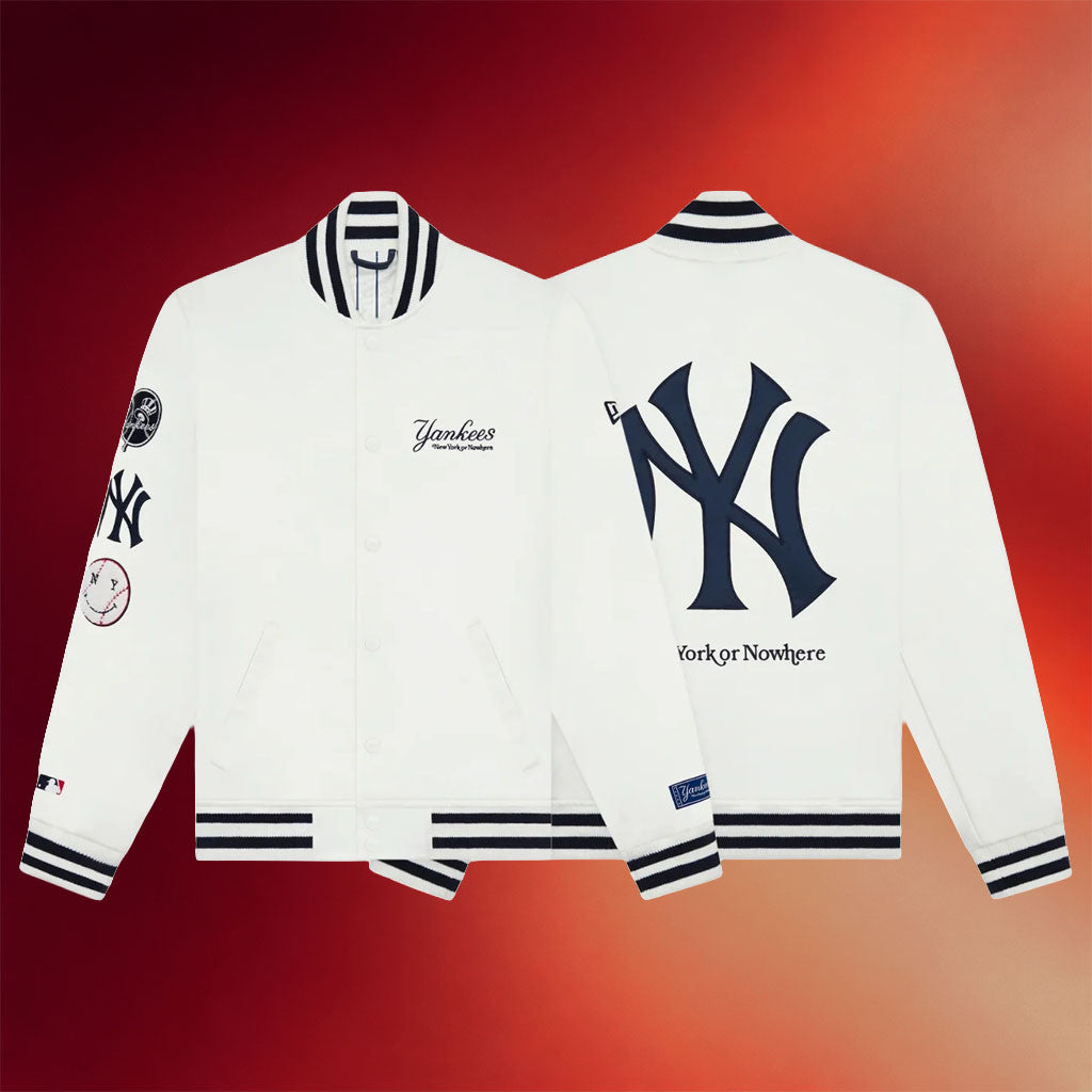 New York Or Nowhere Merch NYON X Yankees Southpaw Varsity Jacket 2026 Present For Fans