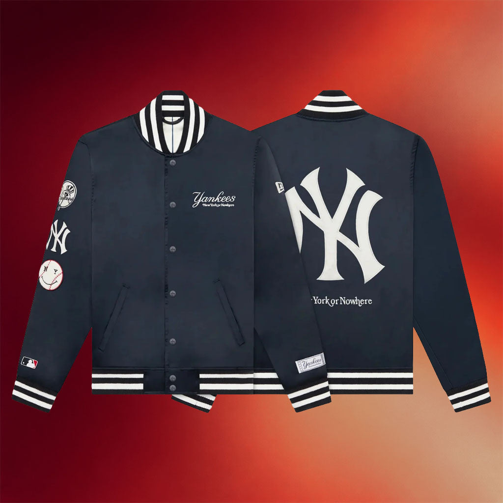 New York Or Nowhere Merch NYON X Yankees Southpaw Varsity Jacket 2026 Dad Birthday Gifts