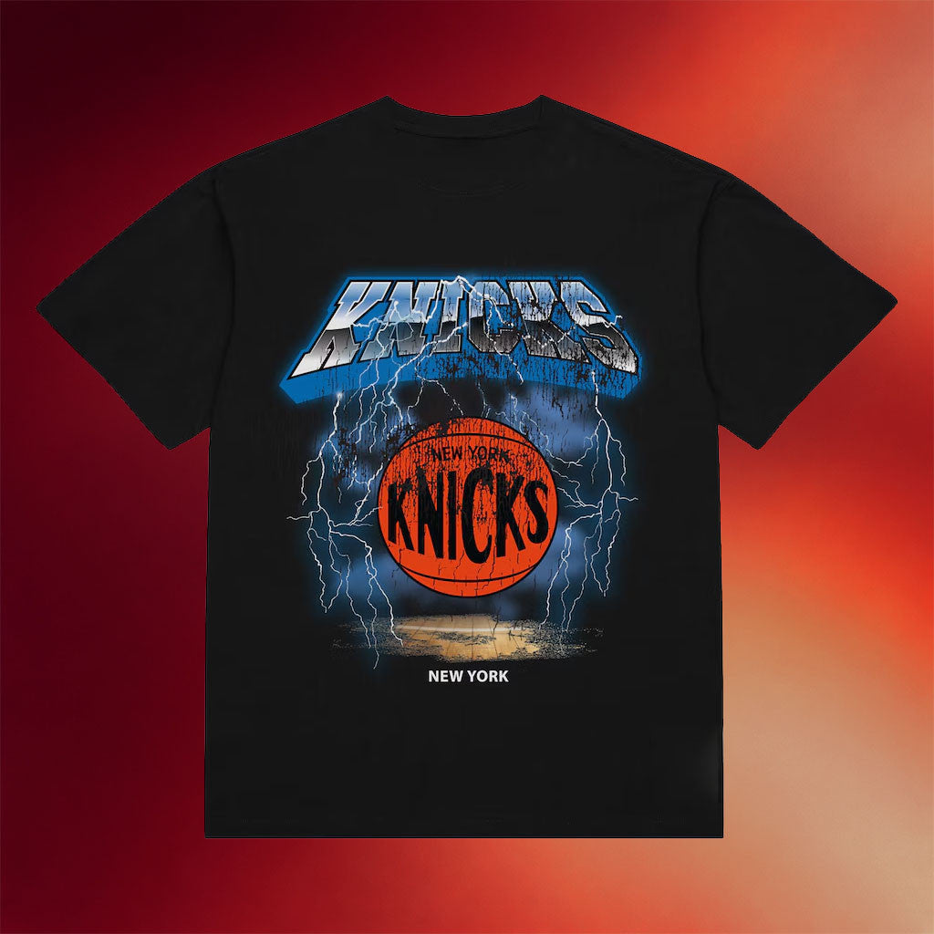 Mitchell And Ness NY Knicks Champions Merch 2026 New York Knicks Lightning T-Shirt Fan Gifts