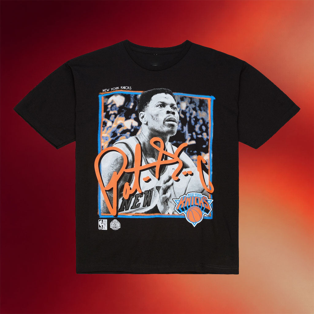 Mitchell And Ness NY Knicks Champions Merch 2026 Patrick Ewing NY Knicks Freeze Frame T-Shirt