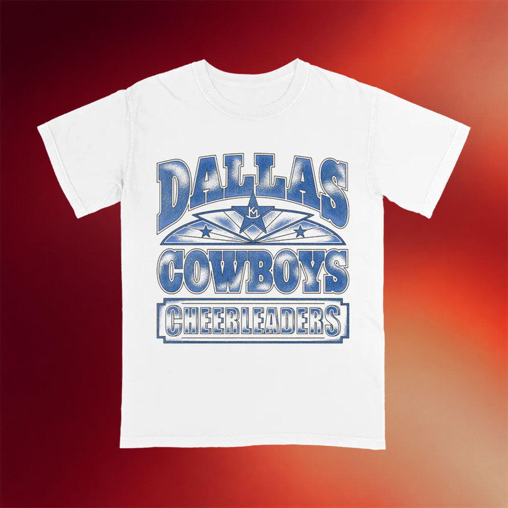 Kacey Musgraves X Dallas Cowboys Cheerleaders Merch 2026 DCC x KM Airbrush Vintage T-Shirt White