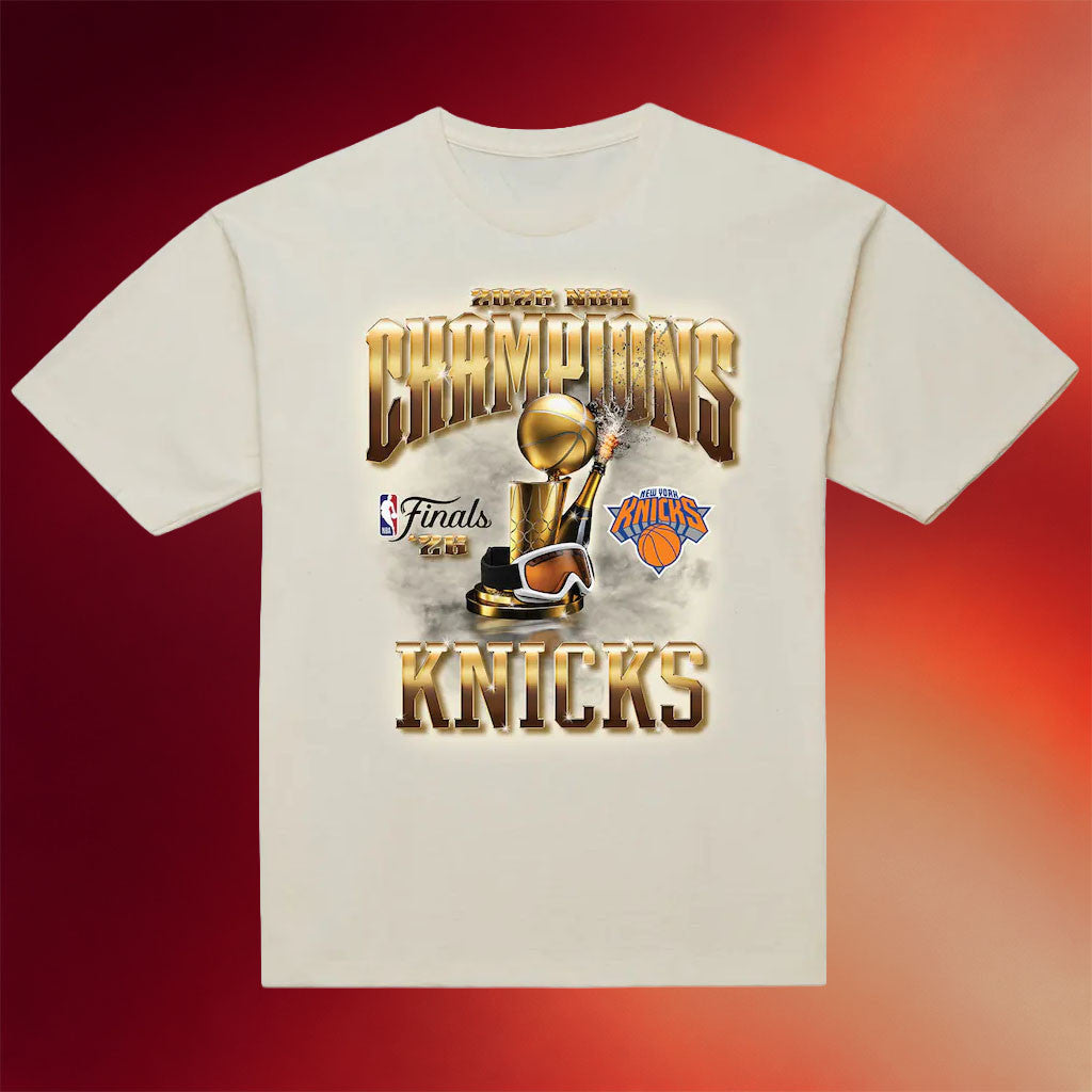 Mitchell And Ness NY Knicks Champions Merch 2026 Knicks Finals Champions T-Shirt Fan Present
