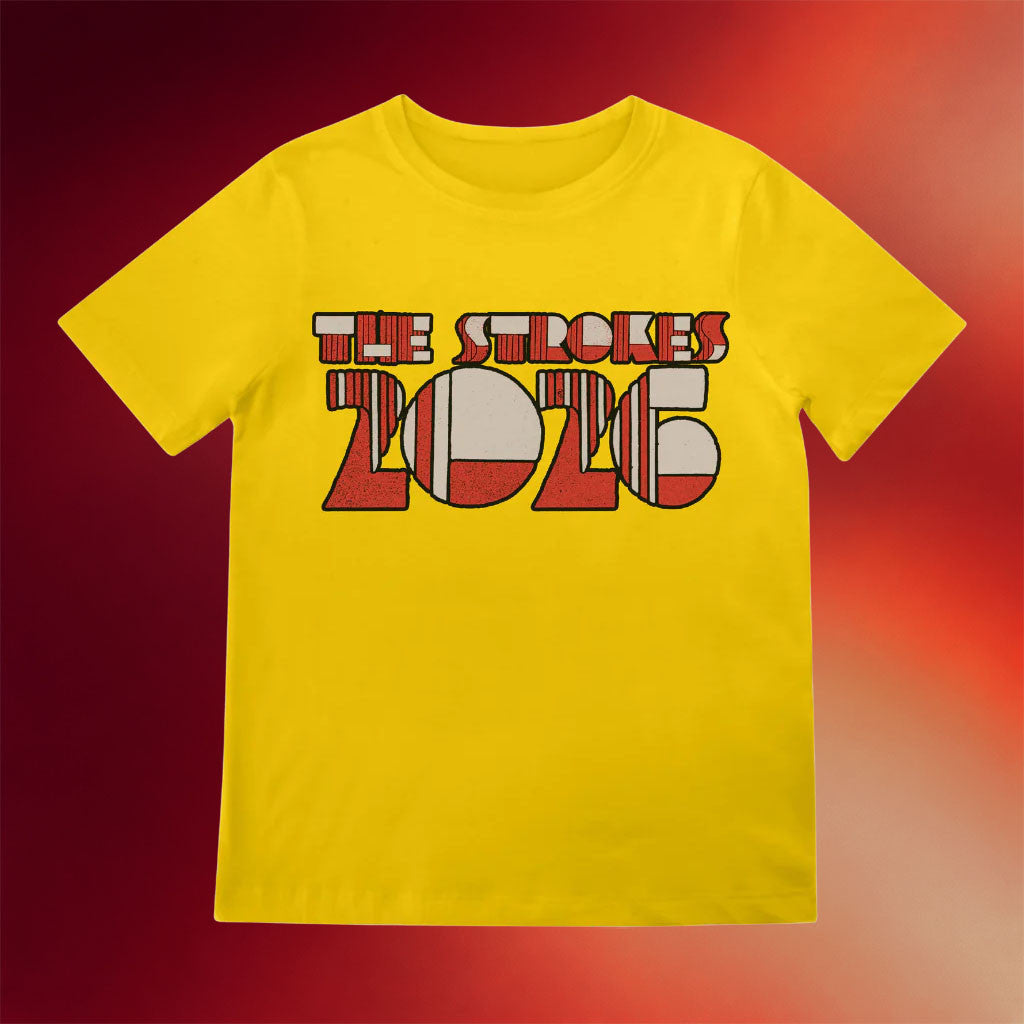 The Strokes Tour Merch The Strokes 2026 Gold T-Shirt Presents For Rock Music Lovers