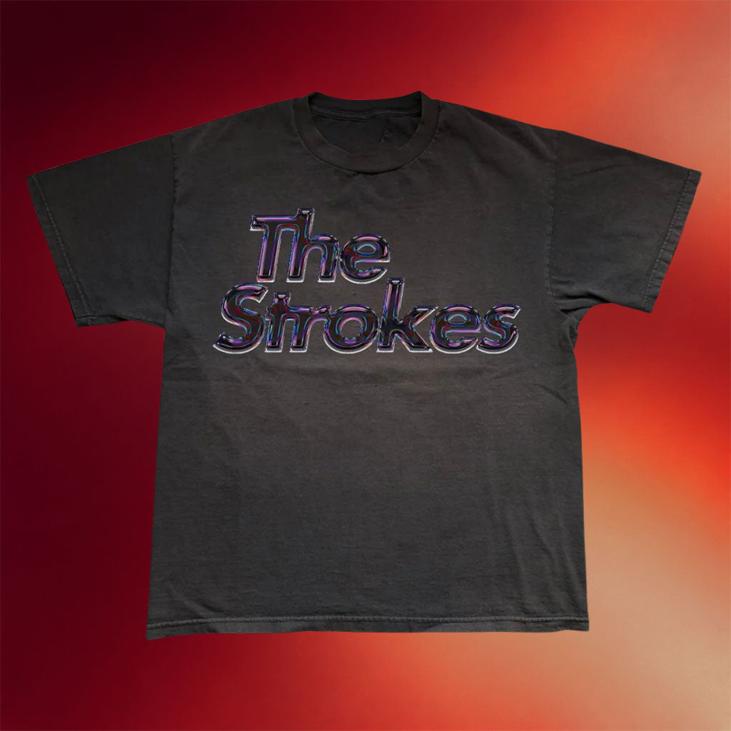 The Strokes Tour Merch 2026 The Strokes Oil Slick Logo T-Shirt Best Father's Day Gifts