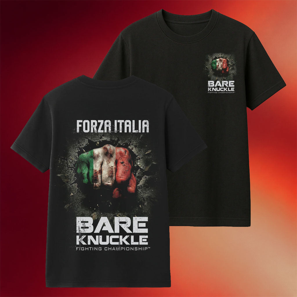 Bare Knuckle Merch 2026 BKFC Forza Italia T-Shirt Gift For Italian Dad