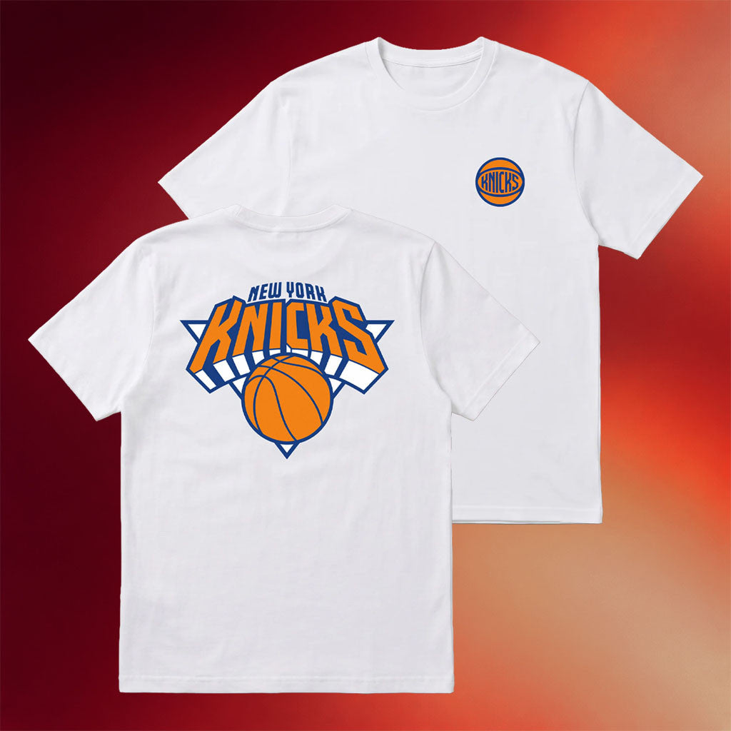The Faherty X NY Knicks Merch 2026 New York Knicks T-Shirt Knicks Champions Merch White