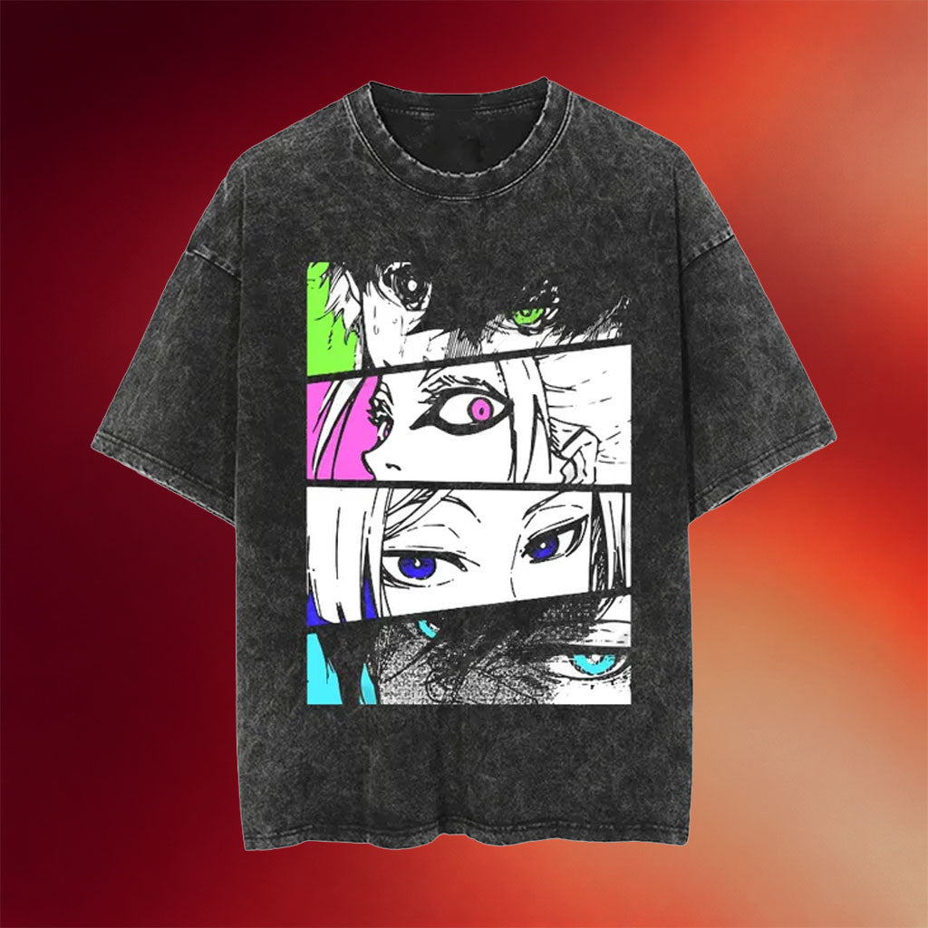 Blue Lock Merch 2026 Character Montage Wash T-Shirt Blue Lock Anime Shirt Gifts For Son