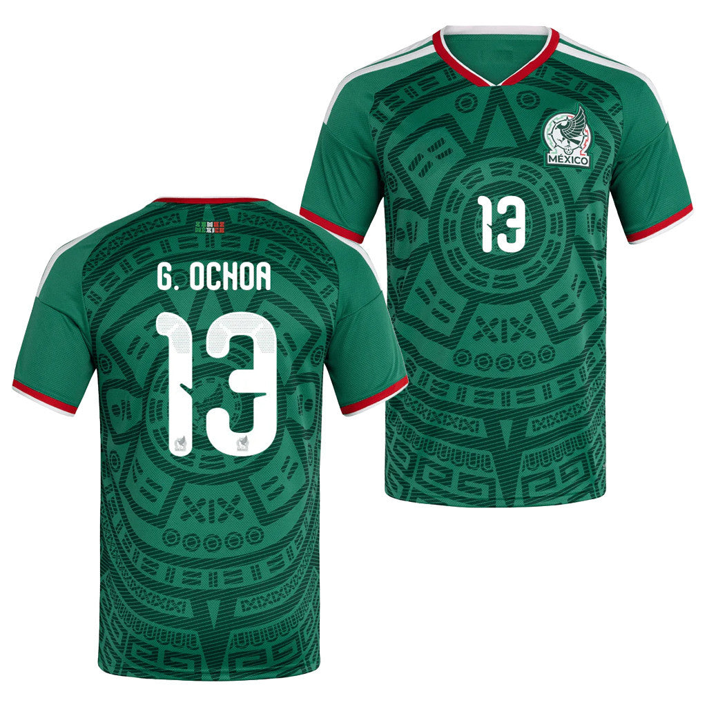 Mexico World Cup Merch #13 G Ochoa Mexico Home 2026 World Cup Jersey Game Day Gifts For Fans