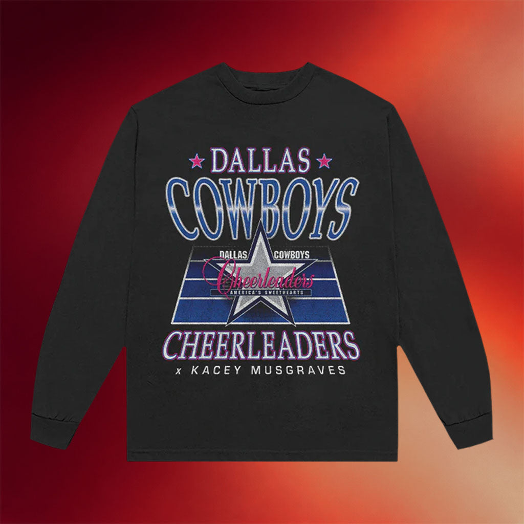Kacey Musgraves X Dallas Cowboys Cheerleaders Merch DCC X KM Cheerleader Star Long Sleeve Shirt