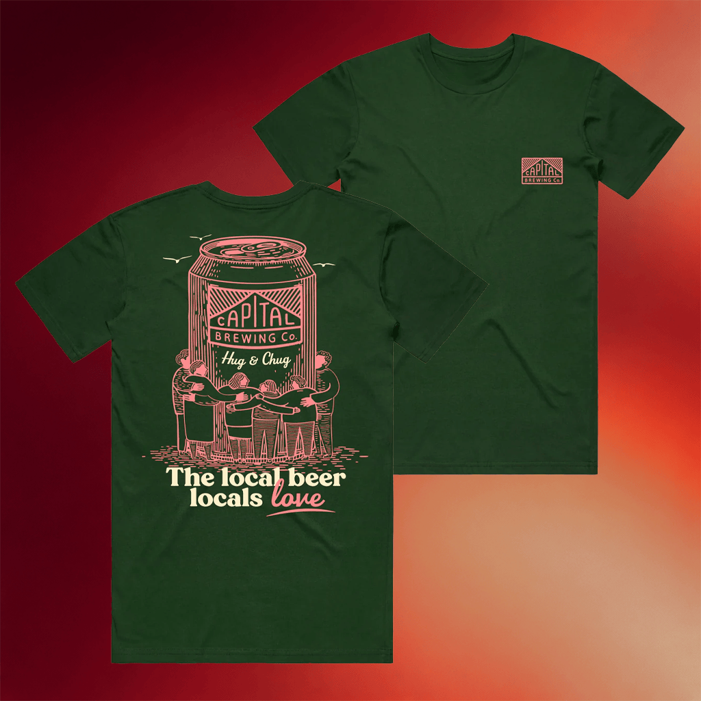 Capital Brewing Merch 2026 Hug And Chug T-Shirt Great Father's Day Presents