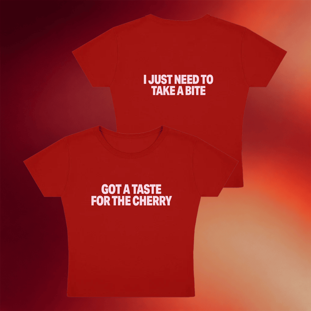 Demi Lovato Tour Merch 2026 Take A Bite Cherry Red T-Shirt Music Lover Gifts For Her