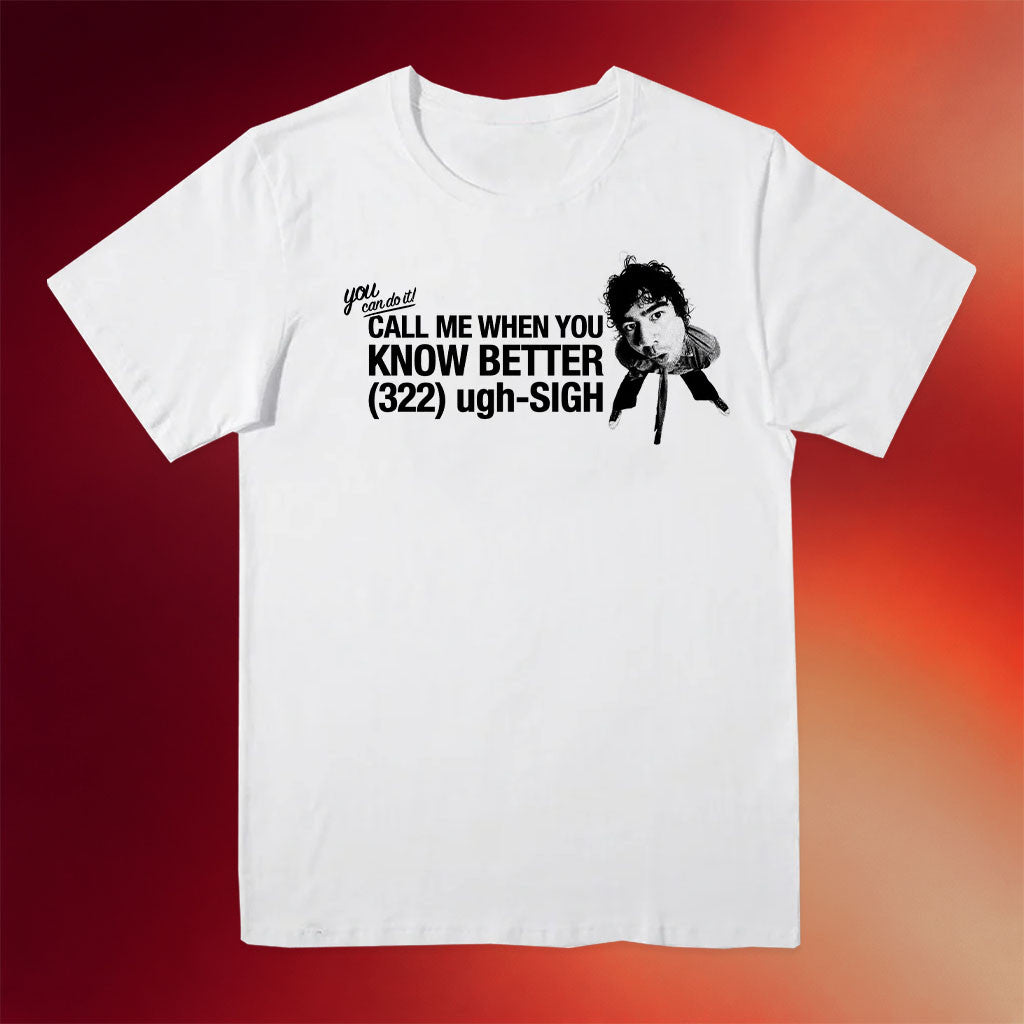Calum Hood Merch 2026 Call Me When You Know Better T-Shirt White Gift For Music Lovers