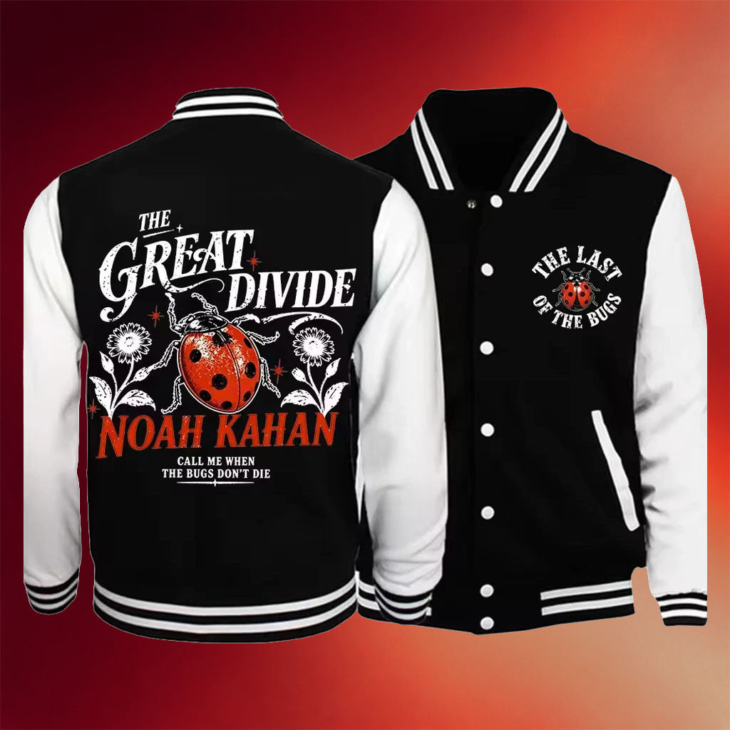 Noah Kahan Merch 2026 The Great Divide Tour Baseball Jacket The Last Of The Bugs Apparel Gifts