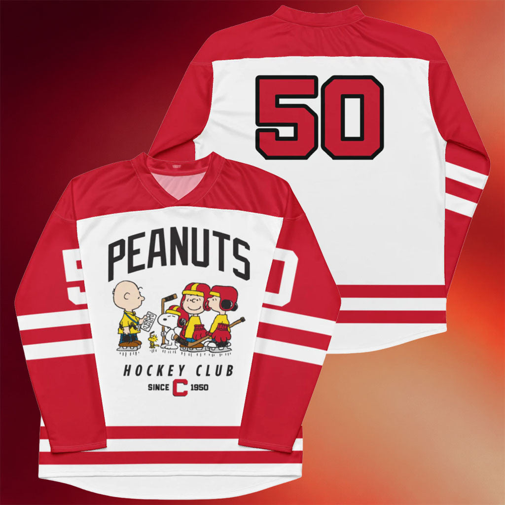 Peanuts Merch 50 Peanuts Hockey Club Jersey Good Gifts For Brother