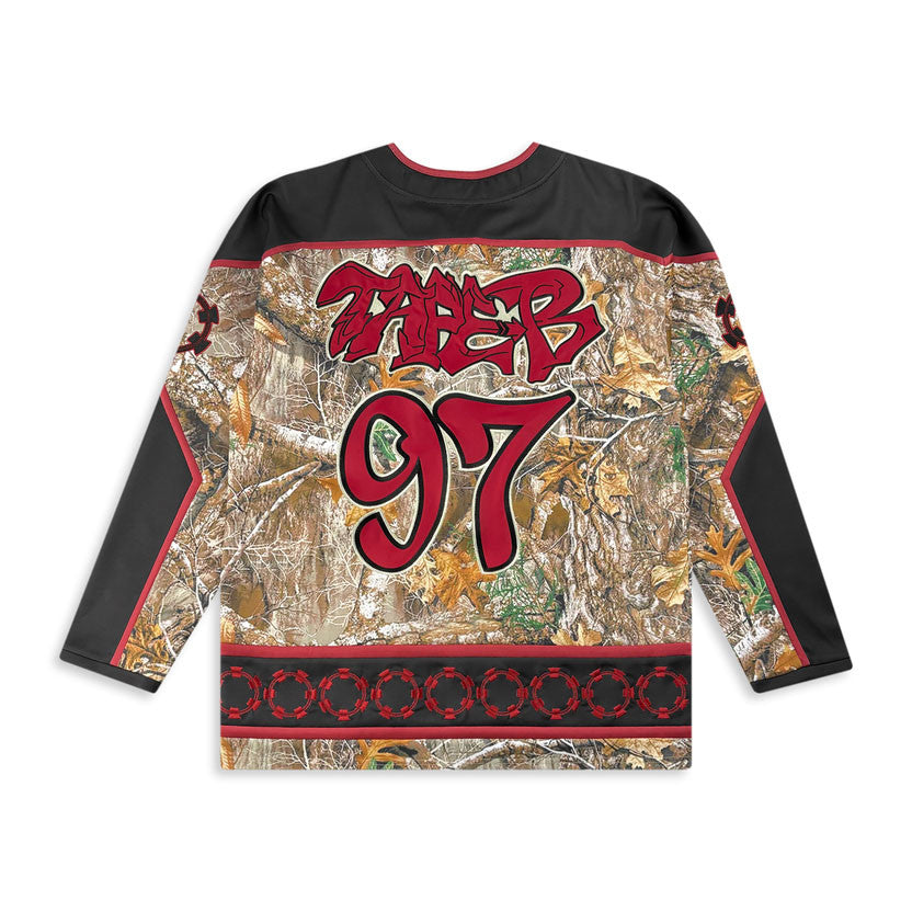 Tapebbeats Merch Real B Red Camo Hockey Jersey Tape B Apparel Gifts For Friends 1